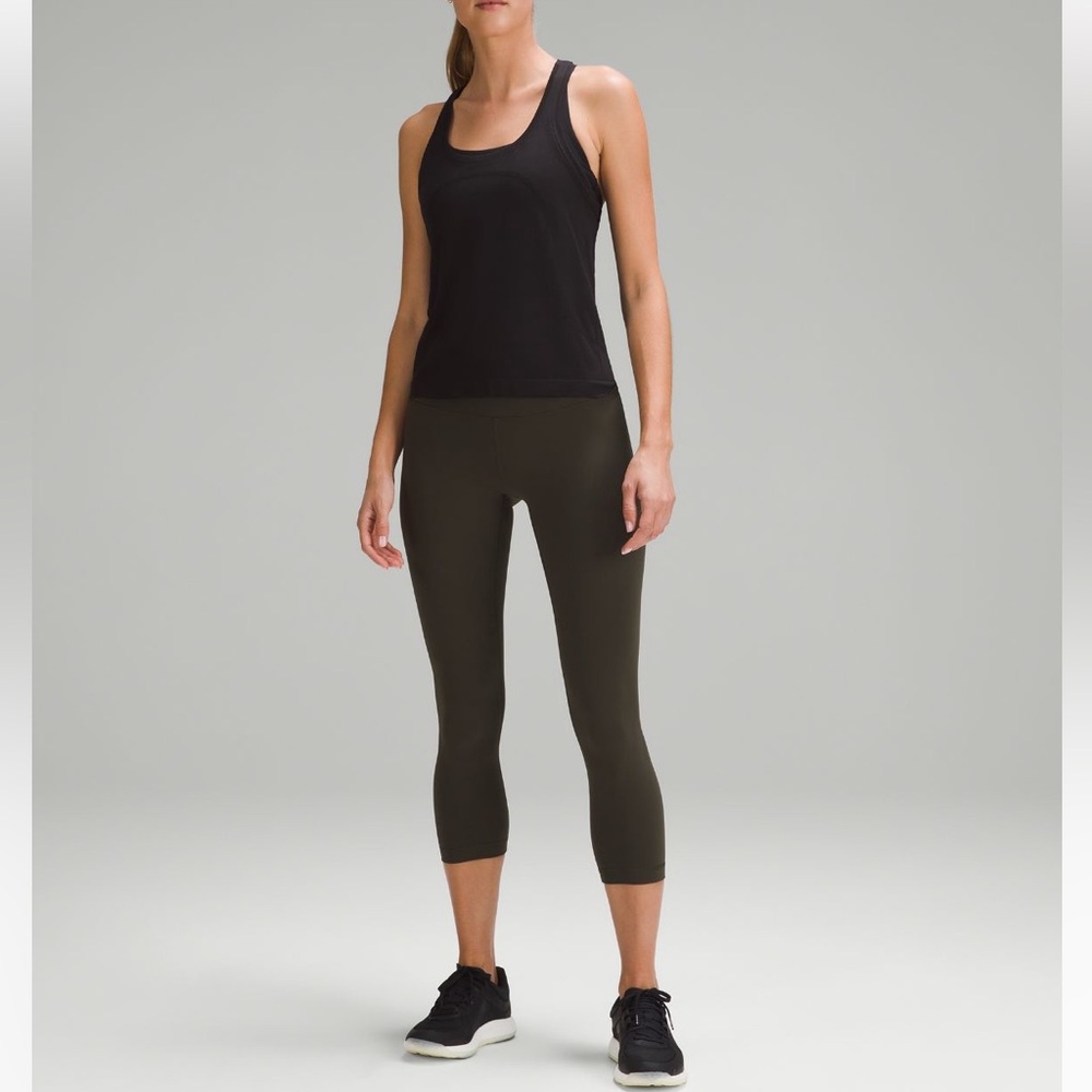 Wunder Under Train High Rise Crop 23” Dark Olive